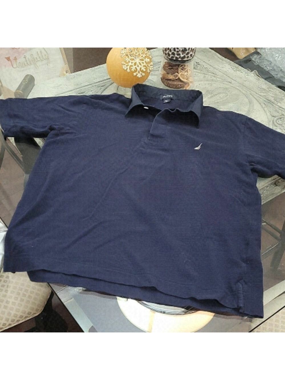 NAUTICA NAVY BLUE LARGE POLO SHIRT